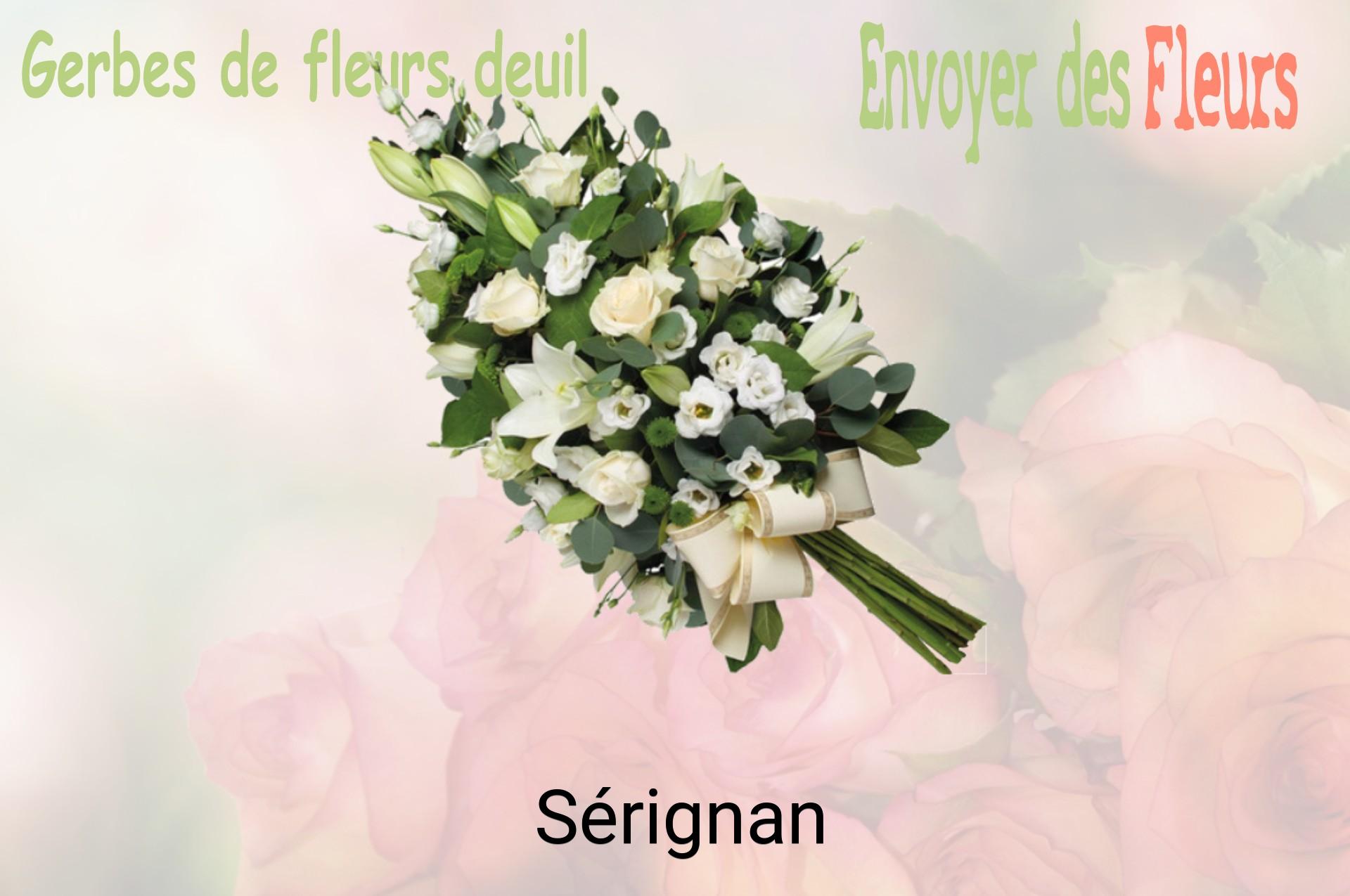 Gerbe de fleurs de deuil livrée à Sérignan